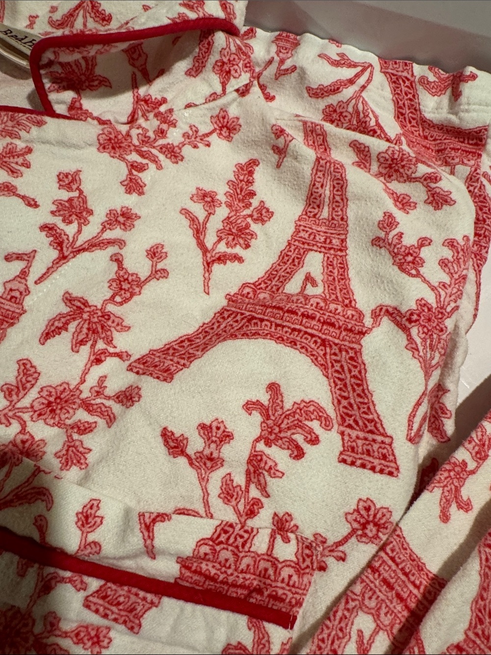 Bed Head pink  Eiffel Tower Pajama Set. Sz medium 2 PCs - Picture 4 of 6